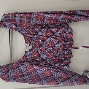Plaid blouse size M